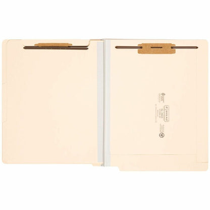 Smead Straight Tab Cut Letter Recycled Classification Folder - 8 1/2" x 11" - 2" Expansion - 2 x 2B Fastener - 2" for Fo