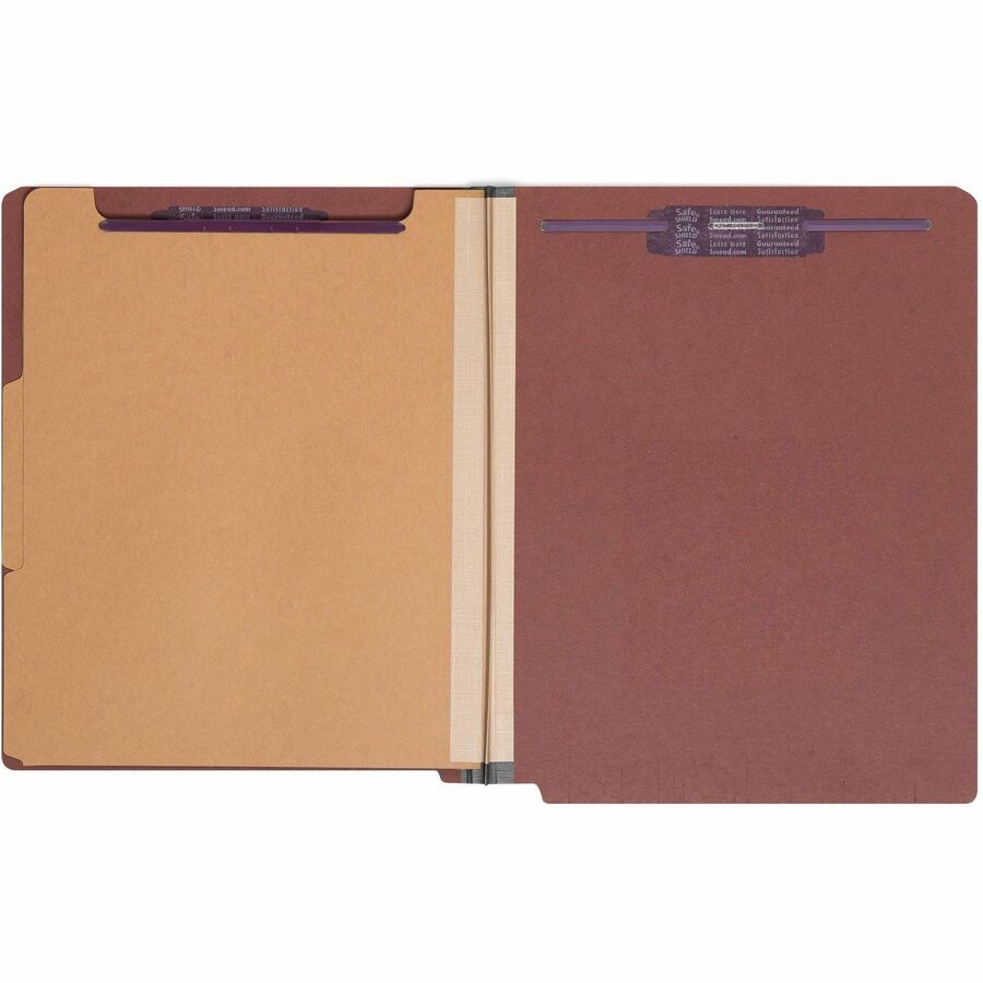 Smead Straight Tab Cut Letter Recycled Classification Folder - 8 1/2" x 11" - 2" Expansion - 2 x 2S Fastener - 2" for Fo