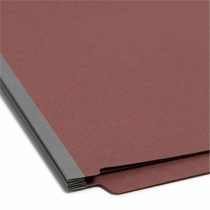 Smead Straight Tab Cut Letter Recycled Classification Folder - 8 1/2" x 11" - 3" Expansion - 2 x 2S Fastener - 10 / Box