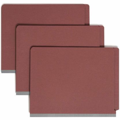 Smead Straight Tab Cut Letter Recycled Classification Folder - 8 1/2" x 11" - 3" Expansion - 2 x 2S Fastener - 10 / Box