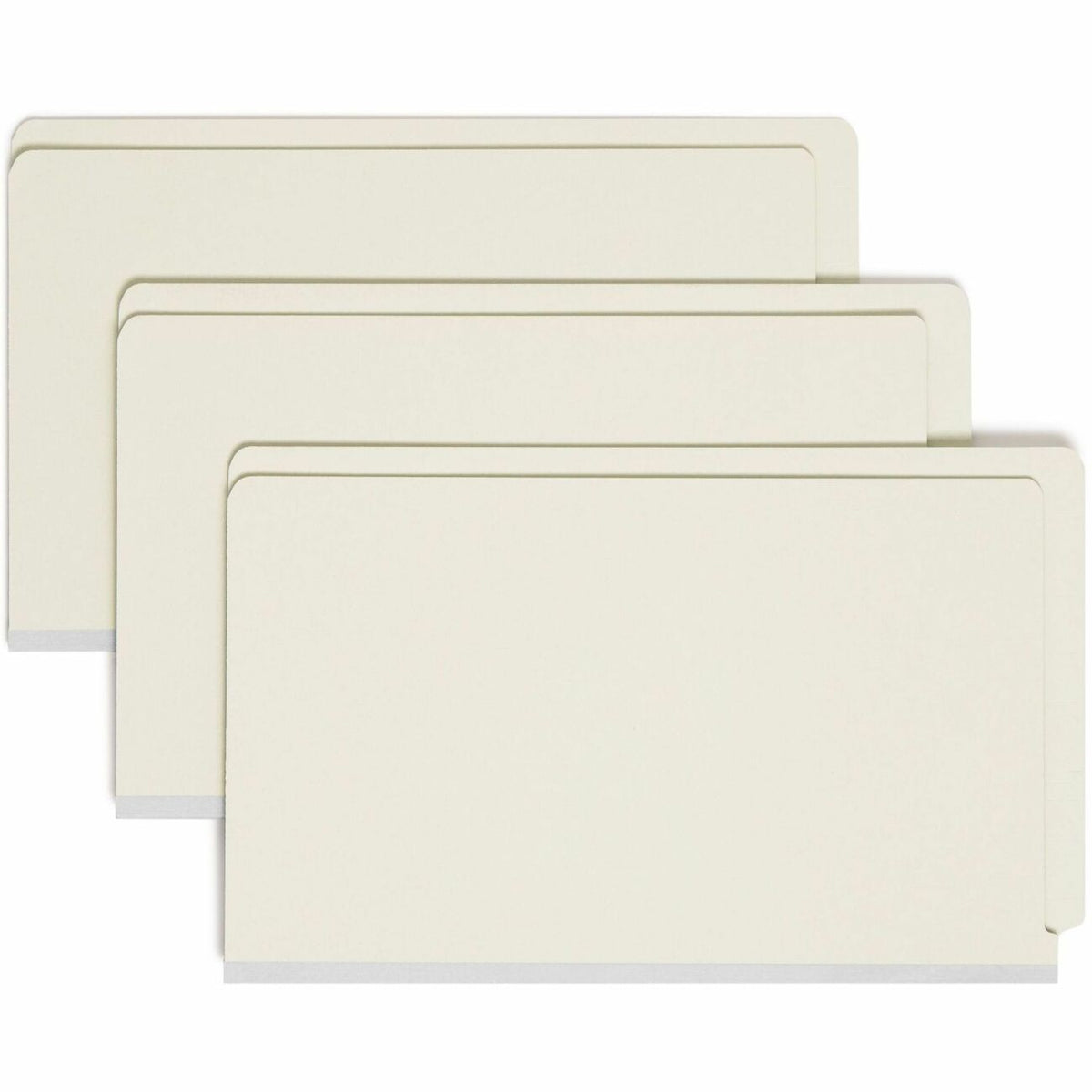 Smead Straight Tab Cut Legal Recycled End Tab File Folder - 8 1/2" x 14" - 2" Expansion - End Tab Location - 25 pt. - 2 