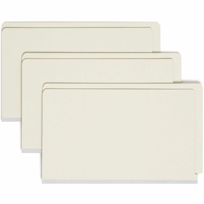 Smead Straight Tab Cut Legal Recycled End Tab File Folder - 8 1/2" x 14" - 2" Expansion - End Tab Location - 25 pt. - 2 