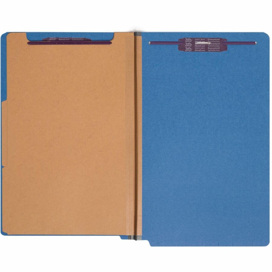 Smead Straight Tab Cut Legal Recycled Classification Folder - 8 1/2" x 14" - 2" Expansion - 2 x 2S Fastener - 2" for Fol