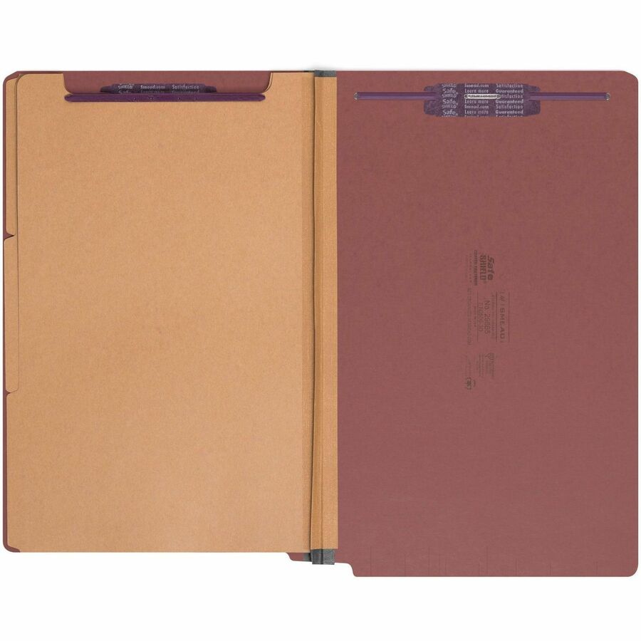Smead 1/3 Tab Cut Legal Recycled Classification Folder - 8 1/2" x 14" - 3" Expansion - 2 x 2S Fastener - 2" for Folder, 