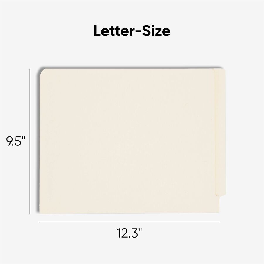 Smead Straight Tab Cut Letter Recycled Fastener Folder - 8 1/2" x 11" - 3/4" Expansion - 2 x 2B Fastener - 2" for Folder