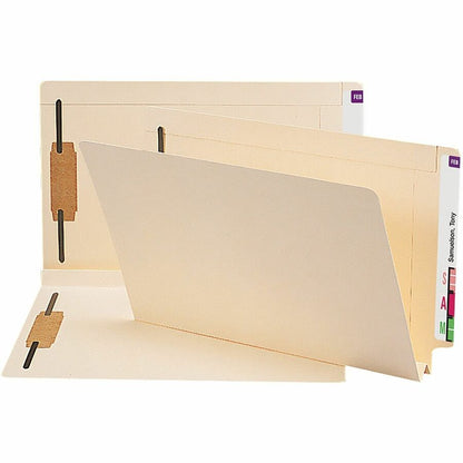 Smead Straight Tab Cut Legal Recycled Fastener Folder - 8 1/2" x 14" - 1 1/2" Expansion - 2 x 2B Fastener - 2" for Folde