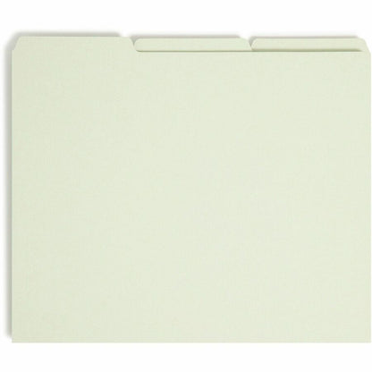 Smead Filing Guides with Blank Tab - Blank Assorted Tab(s) - Letter - Gray Pressboard, Green Tab(s) - 100% Recycled - 10