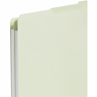 Smead Filing Guides with Blank Tab - Blank Assorted Tab(s) - Letter - Gray Pressboard, Green Tab(s) - 100% Recycled - 10