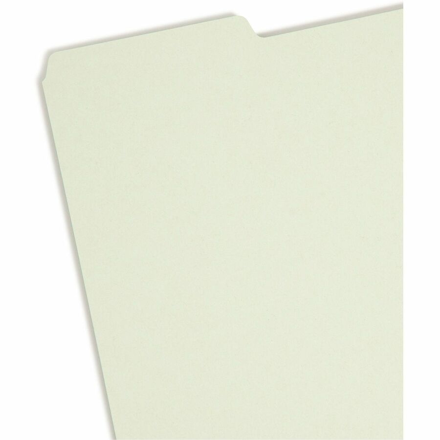 Smead Filing Guides with Blank Tab - Blank Assorted Tab(s) - Letter - Gray Pressboard, Green Tab(s) - 100% Recycled - 10