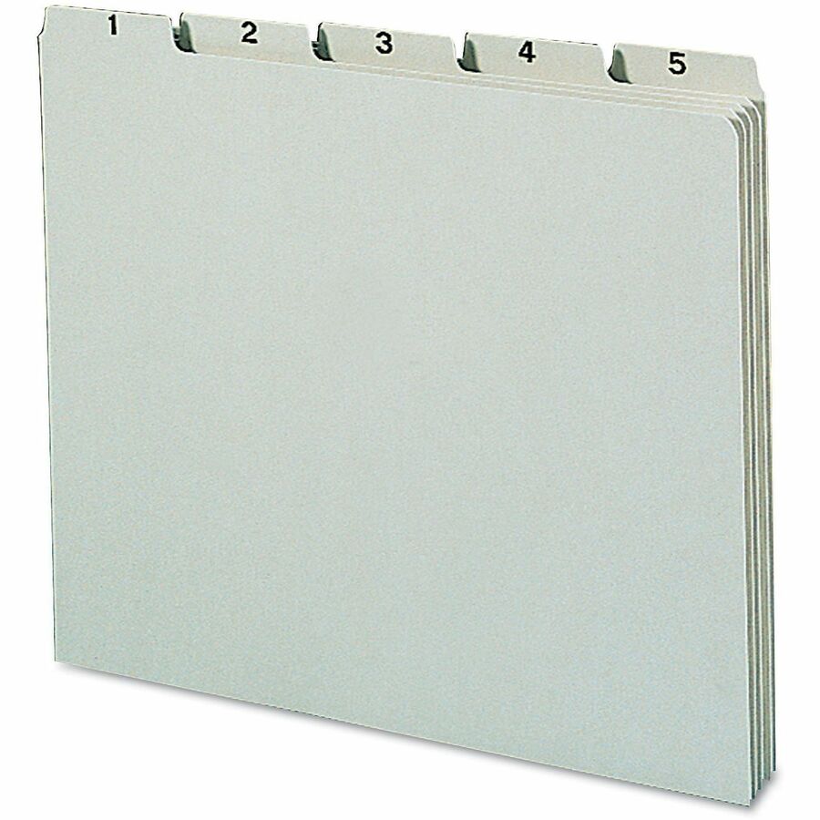 Smead Pressboard Self Tab Daily File Guides - Assorted Tab(s) - Letter - 8.50" Width x 11" Length - Pressboard Divider -