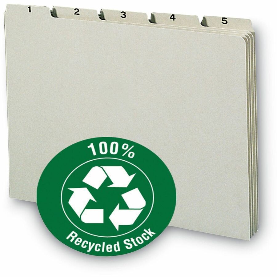 Smead Pressboard Self Tab Daily File Guides - Assorted Tab(s) - Letter - 8.50" Width x 11" Length - Pressboard Divider -