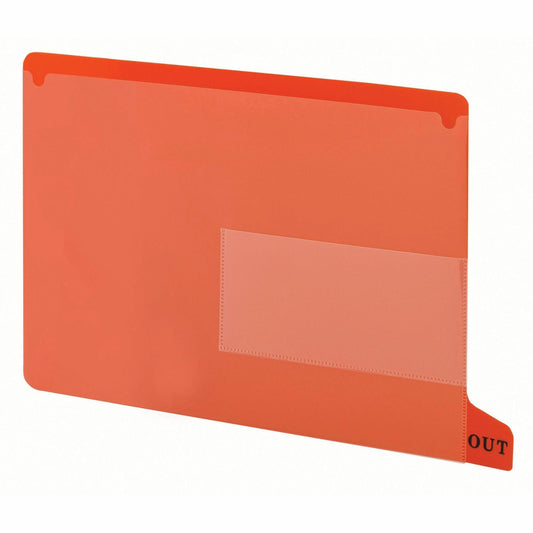 Smead End Tab Out Guides - Printed Bottom Tab(s) - Message - OUT - Letter - Red Poly Tab(s) - 25 / Box