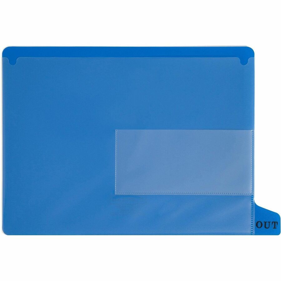 Smead End Tab Out Guides - Printed Bottom Tab(s) - Message - OUT - Letter - Blue Poly Tab(s) - 25 / Box