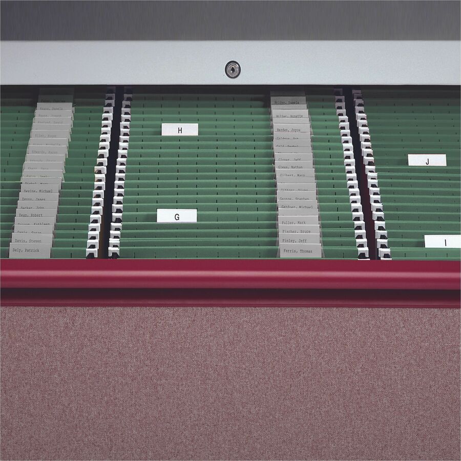 Smead 1/5 Tab Cut Letter Recycled Hanging Folder - 8 1/2" x 11" - Top Tab Location - Assorted Tab Position - 11 pt. - Vi