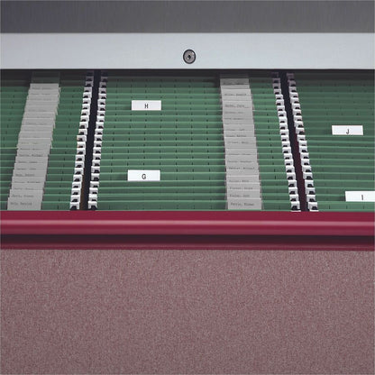 Smead 1/5 Tab Cut Letter Recycled Hanging Folder - 8 1/2" x 11" - Top Tab Location - Assorted Tab Position - 11 pt. - Vi