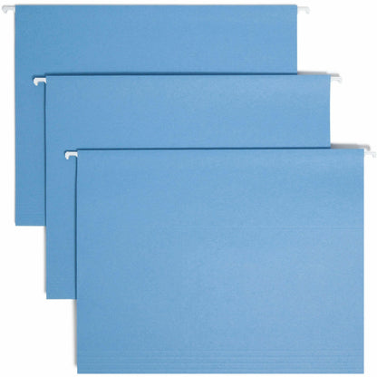 Smead Colored 1/5 Tab Cut Letter Recycled Hanging Folder - 8 1/2" x 11" - Top Tab Location - Assorted Tab Position - 11 