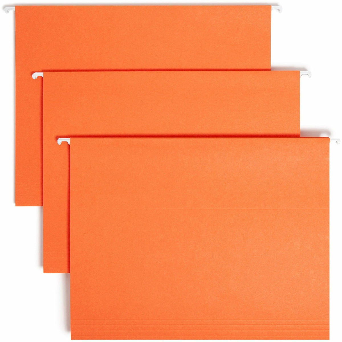 Smead Colored 1/5 Tab Cut Letter Recycled Hanging Folder - 8 1/2" x 11" - Top Tab Location - Assorted Tab Position - 11 