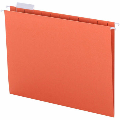 Smead Colored 1/5 Tab Cut Letter Recycled Hanging Folder - 8 1/2" x 11" - Top Tab Location - Assorted Tab Position - 11 