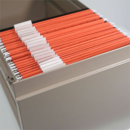 Smead Colored 1/5 Tab Cut Letter Recycled Hanging Folder - 8 1/2" x 11" - Top Tab Location - Assorted Tab Position - 11 