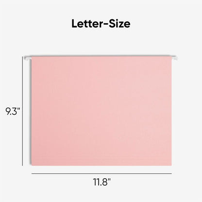 Smead Colored 1/5 Tab Cut Letter Recycled Hanging Folder - 8 1/2" x 11" - Top Tab Location - Assorted Tab Position - 11 