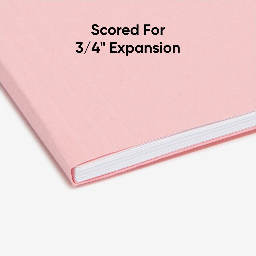 Smead Colored 1/5 Tab Cut Letter Recycled Hanging Folder - 8 1/2" x 11" - Top Tab Location - Assorted Tab Position - 11 