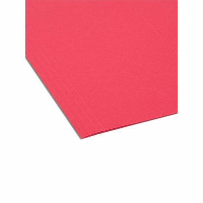 Smead Colored 1/5 Tab Cut Letter Recycled Hanging Folder - 8 1/2" x 11" - Top Tab Location - Assorted Tab Position - 11 