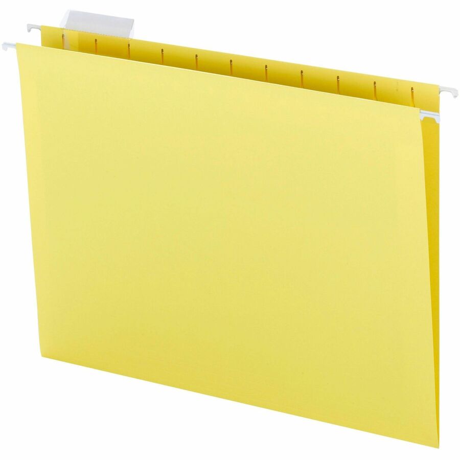 Smead Colored 1/5 Tab Cut Letter Recycled Hanging Folder - 8 1/2" x 11" - Top Tab Location - Assorted Tab Position - 11 