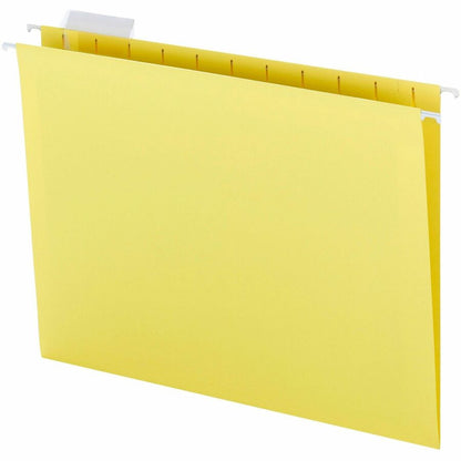 Smead Colored 1/5 Tab Cut Letter Recycled Hanging Folder - 8 1/2" x 11" - Top Tab Location - Assorted Tab Position - 11 