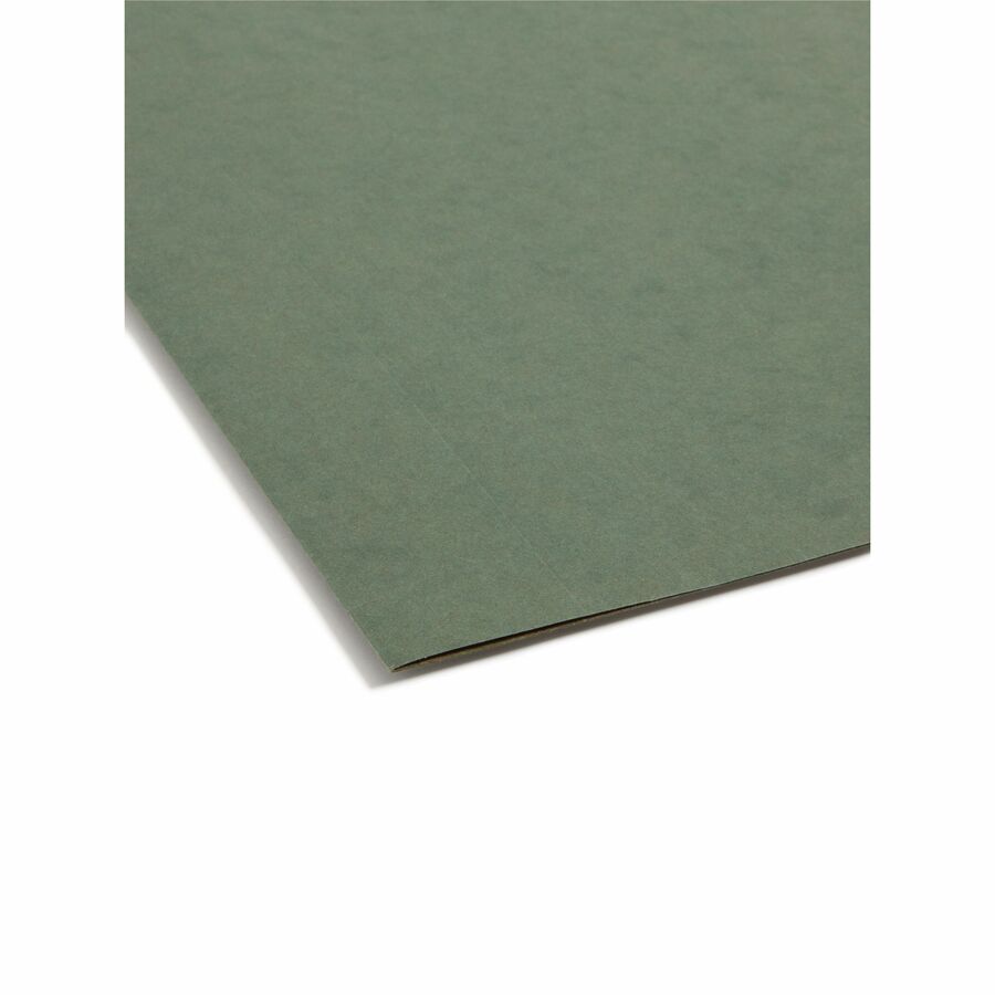 Smead Letter Recycled Hanging Folder - 8 1/2" x 11" - 3" Expansion - 11 pt. - Pressboard - Standard Green - Reinforced B