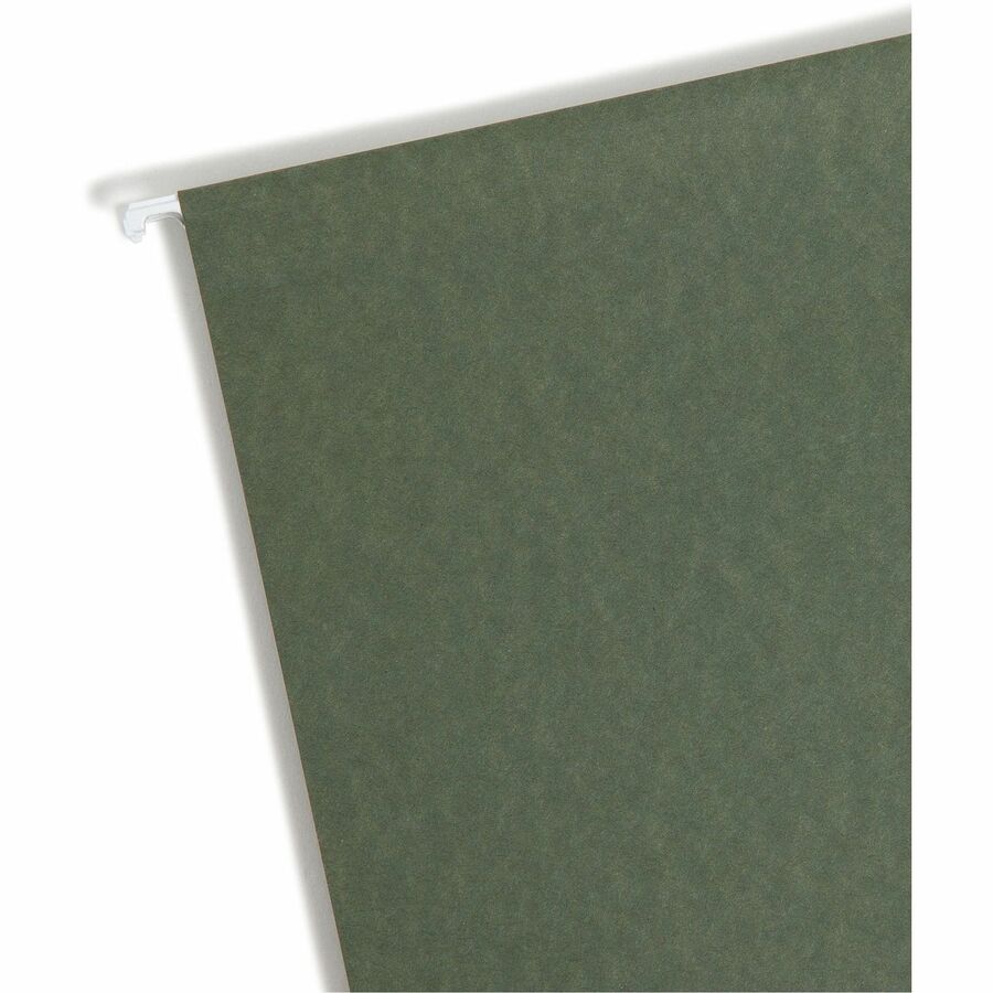 Smead Letter Recycled Hanging Folder - 8 1/2" x 11" - 3" Expansion - 11 pt. - Pressboard - Standard Green - Reinforced B