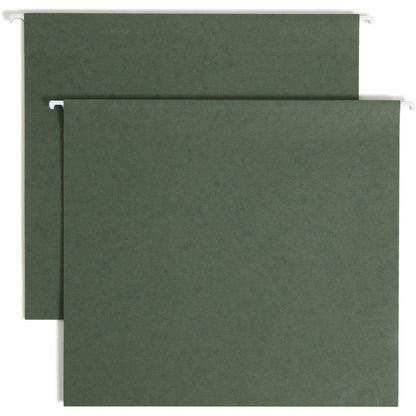 Smead Letter Recycled Hanging Folder - 8 1/2" x 11" - 3" Expansion - 11 pt. - Pressboard - Standard Green - Reinforced B