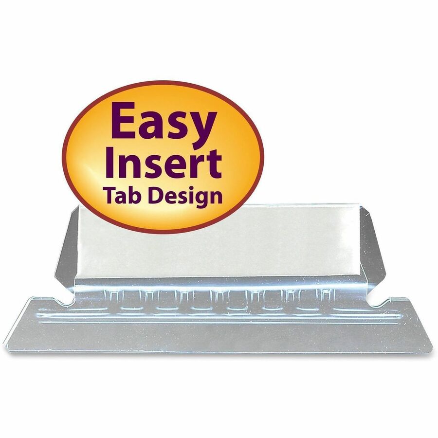 Smead Standard 1/5 Cut File Tab - Clear Poly Tab(s) - Archival-safe, Smudge Resistant, Acid-free - 25 / Pack