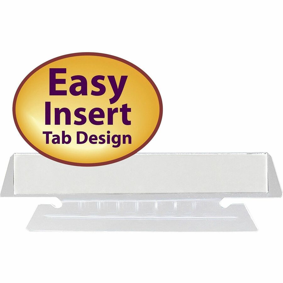 Smead Hanging Folder Tabs - Clear Poly Tab(s) - PVC-free, Archival-safe, Smudge Resistant - 25 / Pack