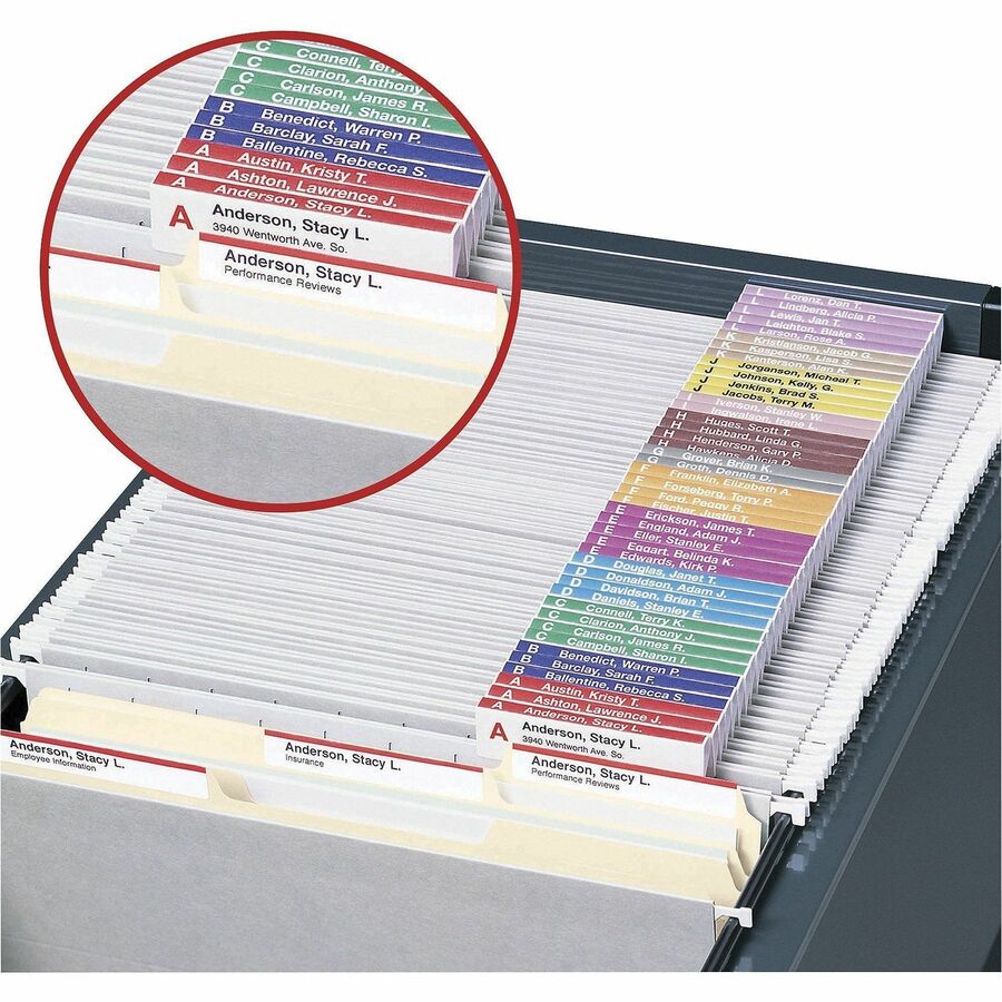 Smead Viewables Tabs with Label Protector - 1.25" Tab Height x 3.50" Tab Width - 1 Box
