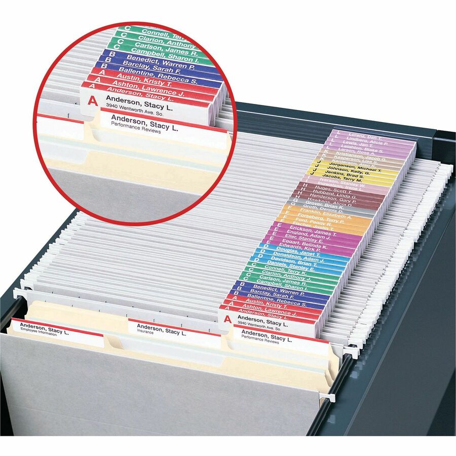 Smead Viewables Tabs with Label Protector - 1.25" Tab Height x 3.50" Tab Width - 1 Box