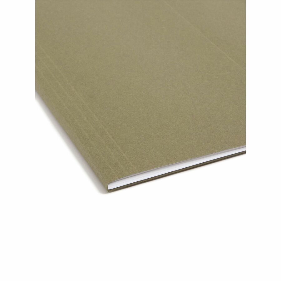 Smead 1/5 Tab Cut Letter Recycled Hanging Folder - 8 1/2" x 11" - Top Tab Location - Assorted Tab Position - 11 pt. - Vi