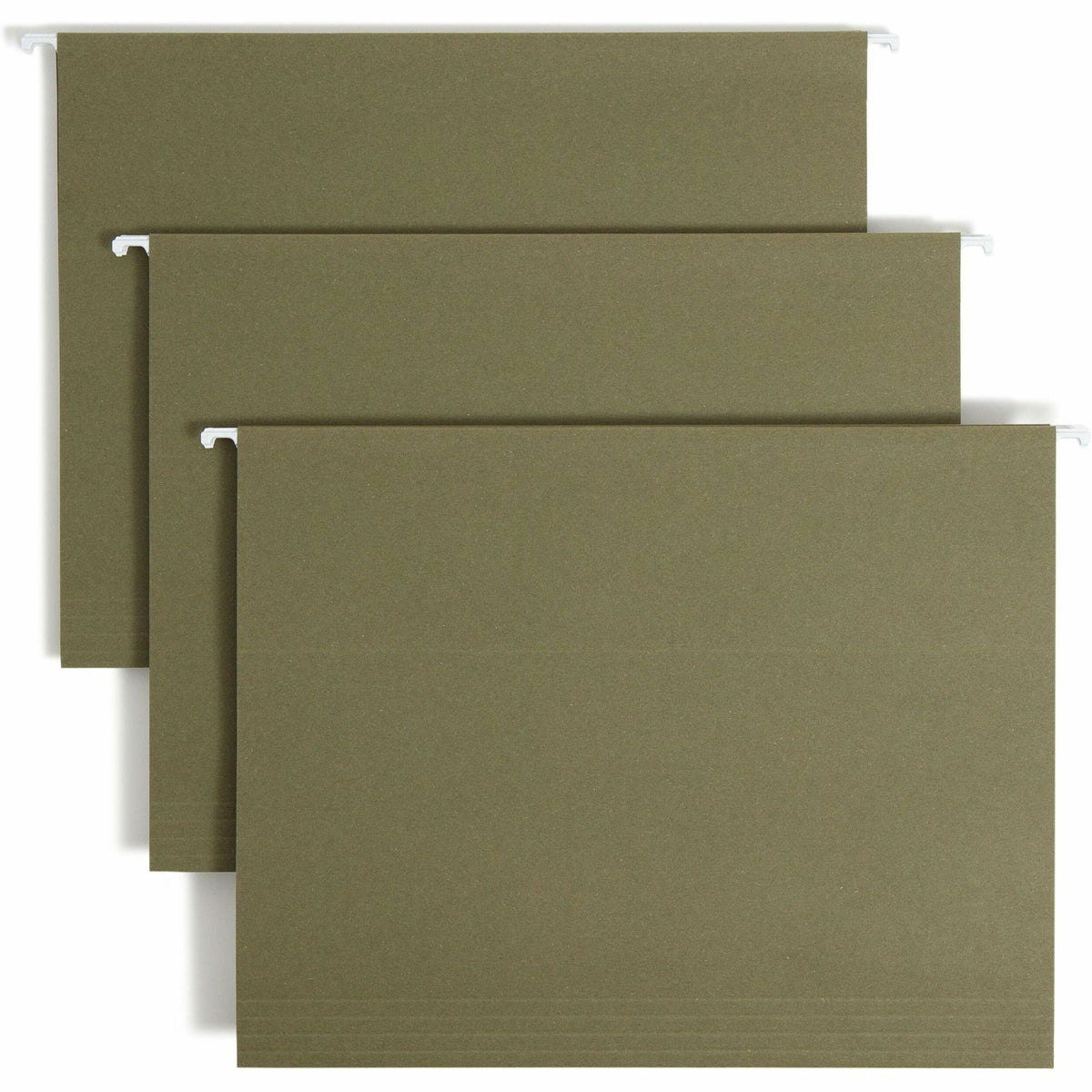 Smead 1/5 Tab Cut Letter Recycled Hanging Folder - 8 1/2" x 11" - Top Tab Location - Assorted Tab Position - 11 pt. - Vi
