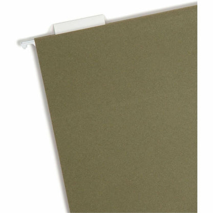 Smead 1/5 Tab Cut Letter Recycled Hanging Folder - 8 1/2" x 11" - Top Tab Location - Assorted Tab Position - 11 pt. - Vi