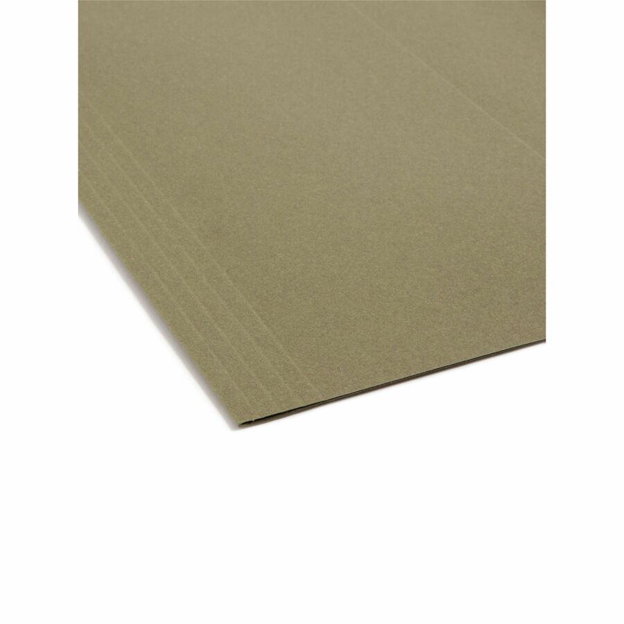 Smead 1/5 Tab Cut Letter Recycled Hanging Folder - 8 1/2" x 11" - Top Tab Location - Assorted Tab Position - 11 pt. - Vi