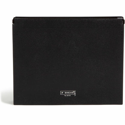 Smead Letter Expanding File - 8 1/2" x 11" - 7/8" Expansion - 13 Pocket - 12 Divider - Polypropylene - Black - 1 Each