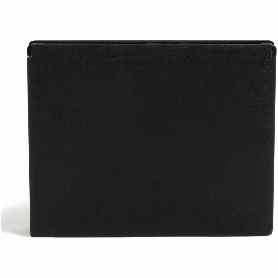 Smead Letter Expanding File - 8 1/2" x 11" - 7/8" Expansion - 13 Pocket - 12 Divider - Polypropylene - Black - 1 Each