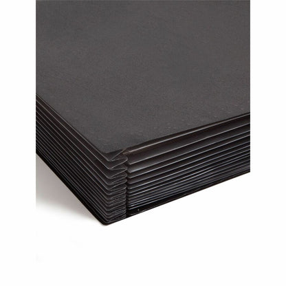 Smead Letter Expanding File - 8 1/2" x 11" - 7/8" Expansion - 13 Pocket - 12 Divider - Polypropylene - Black - 1 Each