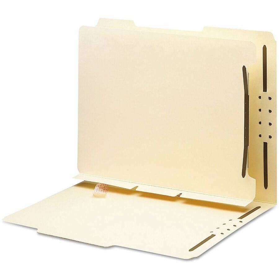 Smead Self-Adhesive Folder Dividers with Twin-Prong Fastener - For Letter 8 1/2" x 11" Sheet - Manila - Manila - 25 / Pa