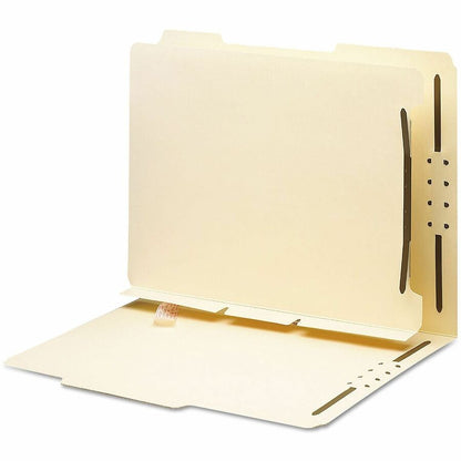 Smead Self-Adhesive Folder Dividers with Twin-Prong Fastener - For Letter 8 1/2" x 11" Sheet - Manila - Manila - 25 / Pa