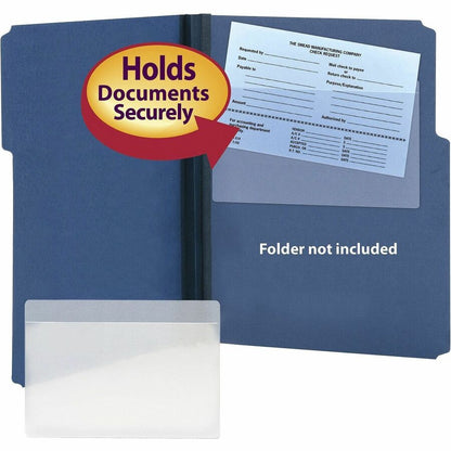 Smead Self-Adhesive Pockets - For 9" x 5 9/16" Sheet - Clear - Poly - 100 / Box