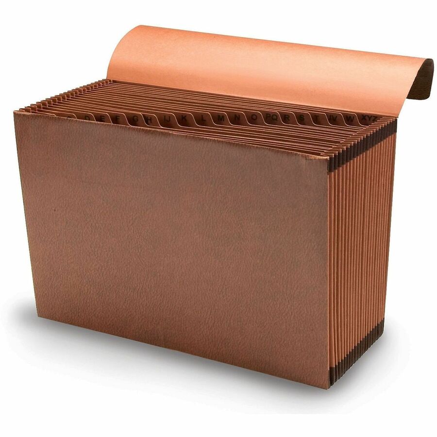 Smead Legal Recycled Expanding File - 8 1/2" x 14" - 7/8" Expansion - 21 Pocket - Redrope - Flap, Elastic Closure, Reinf