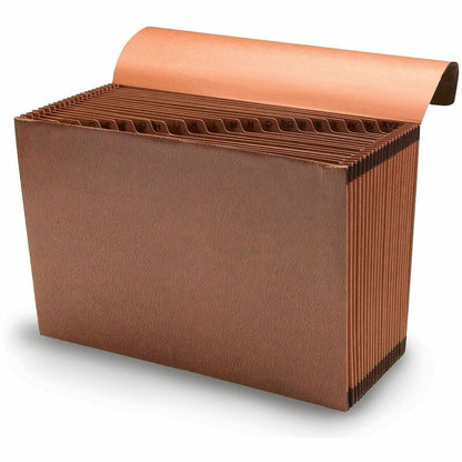 Smead Legal Recycled Expanding File - 8 1/2" x 14" - 7/8" Expansion - 21 Pocket - Redrope - Flap, Elastic Closure, Reinf