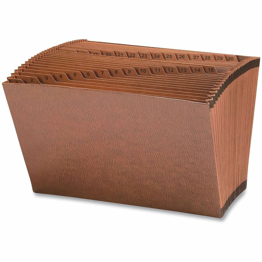Smead Legal Recycled Expanding File - 8 1/2" x 14" - 7/8" Expansion - 31 Pocket - Redrope - Reinforced Gusset - 30% Recy