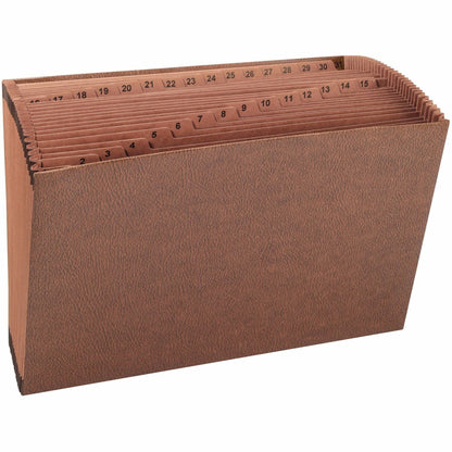 Smead Legal Recycled Expanding File - 8 1/2" x 14" - 7/8" Expansion - 31 Pocket - Redrope - Reinforced Gusset - 30% Recy
