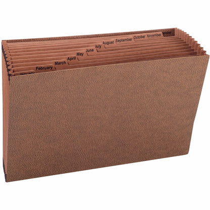 Smead TUFF Legal Recycled Expanding File - 8 1/2" x 14" - 7/8" Expansion - 12 Pocket - Redrope - Tear Resistant, Reinfor